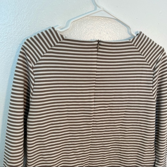 Elle Boatneck Top Beige White Stripes - Picture 6 of 9